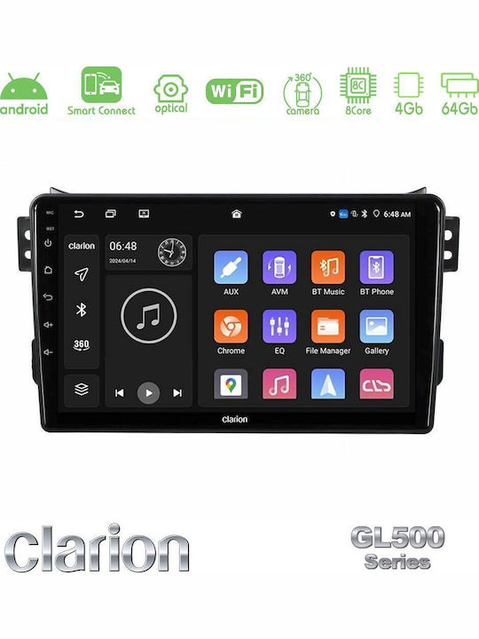 Clarion Sistem Audio Auto Pentru Opel Agila Suzuki Splash 2008-2014 Bluetooth USB Wi-Fi GPS Apple CarPlay Android Auto Cu Ecran Tactil 9