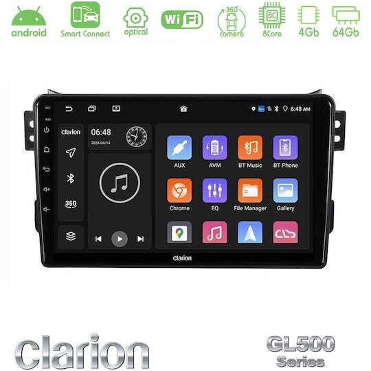 Clarion Car Audio System for Opel Agila Suzuki Splash 2008-2014 Bluetooth USB WiFi GPS Apple CarPlay Android Auto with 9" Touch Screen