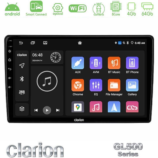 Clarion Car Audio System for Ford Mondeo / Focus / S-Max / Galaxy Bluetooth USB WiFi GPS Apple CarPlay Android Auto CD with 9" Touch Screen