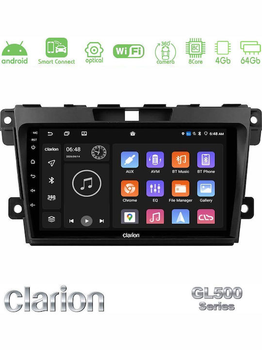 Clarion Car Audio System for Mazda CX-7 2007-2011 Bluetooth USB WiFi GPS Apple CarPlay Android Auto with 9" Touch Screen
