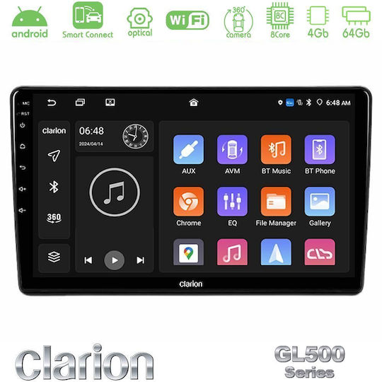 Clarion Car Audio System for Peugeot Partner / Partner Tepee Citroen Berlingo 2008-2018 (Bluetooth/USB/WiFi/GPS/Apple CarPlay/Android Auto) with 9" Touch Screen