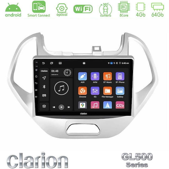 Clarion Car Audio System for Ford Ka 2016-2020 Bluetooth USB WiFi GPS Apple CarPlay Android Auto with 9" Touch Screen