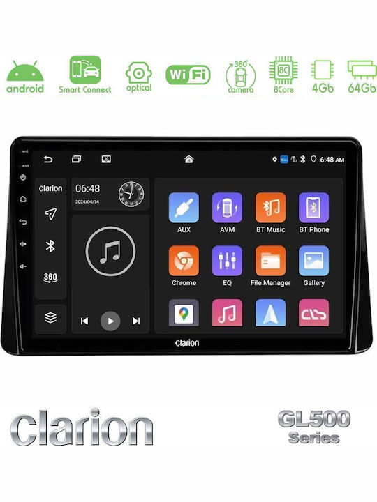 Clarion Car Audio System for Mitsubishi Eclipse Cross 2018-2023 Bluetooth USB WiFi GPS Apple CarPlay Android Auto with 10" Touch Screen