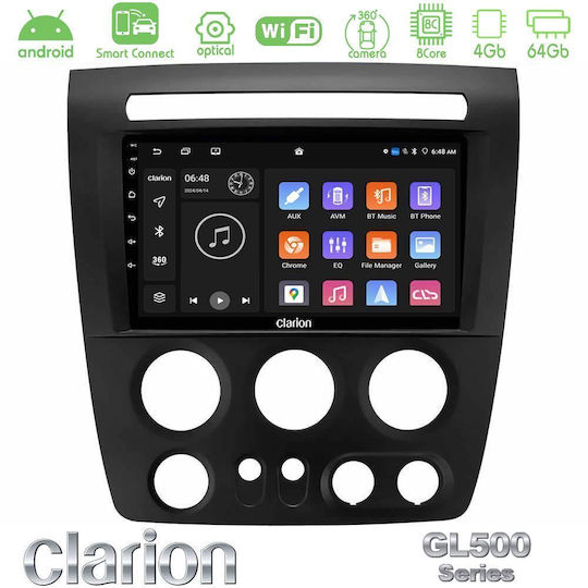 Clarion Ηχοσύστημα Αυτοκινήτου Hummer H3 2005-2009 (Bluetooth/USB/WiFi/GPS/Apple-Carplay/Android-Auto) με Οθόνη Αφής 9"