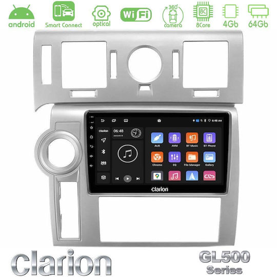 Clarion Car Audio System Hummer H2 2008-2009 Bluetooth USB WiFi GPS Apple CarPlay Android Auto with 9" Touch Screen
