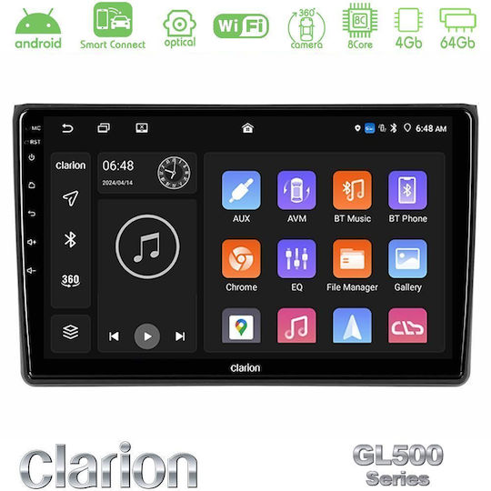 Clarion Автомобилна Аудио Система за Seat Exeo Audi A4 (Bluetooth/USB/Вграден Wi-Fi/GPS/Apple CarPlay/Android Auto) с Touch Screen 9"