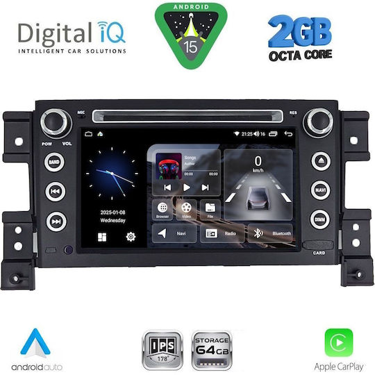 Digital IQ Автомобилна Аудио Система За Suzuki Grand Vitara 2005-2015 (Bluetooth/USB/WiFi/GPS/Apple CarPlay/Android Auto) С Touch Screen 7"
