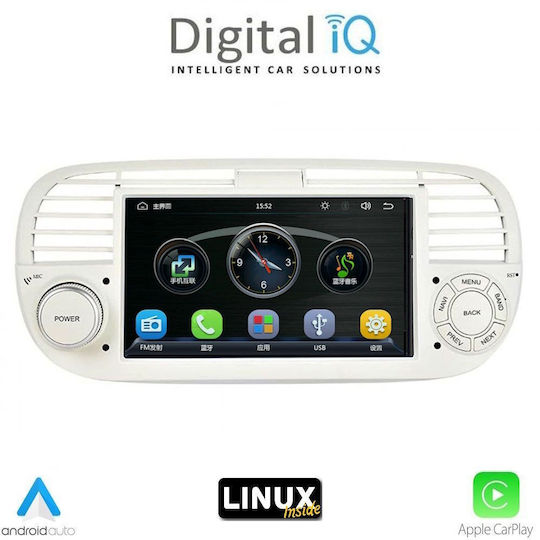 Digital IQ Автомобилна Аудио Система за Fiat 500 2007-2015 (Bluetooth/USB/Wi-Fi/GPS) с Touch Screen 7"
