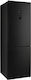 Davoline Kühlschrank mit Gefrierfach 400lt NoFrost Υ186.5xΠ60xΒ68cm Schwarz DCBL 400 BL