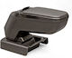 Rati Armster Leather Car Armrest Compatible with Kia Rio RUS 2012+ in Black Colour