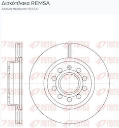 Remsa 6647.10 Σετ Δισκόπλακες Μπροστά 2τμχ Audi Seat Skoda Vw Πλευρά Τοποθέτησης Μπροστινός Άξονας Διάμετρος 279,9 Remsa 6647.10 Σετ Δισκόπλακες Μπροστά 2τμχ Audi Seat Skoda Vw Πλευρά Τοποθέτησης Μπροστινός Άξονας Διάμετρος 279,9