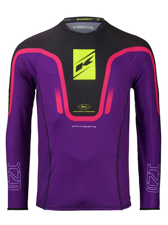 Kenny Titanium Männer Reittrikot Langärmelig Lila Farbe