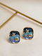 Heliophilia Silver Silver Earrings Navy Blue