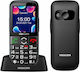 MaxCom MM724 L 4G Dual SIM Mobile Phone with Large Buttons German Menu Black