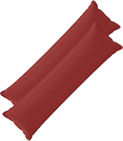 vidaXL Калъф За Възглавница Houten Червени 2 Бройки 40x145см