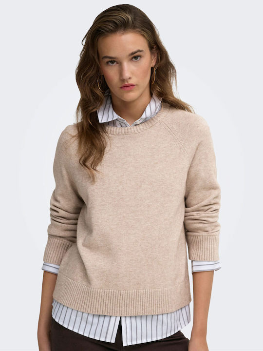 Only Women's Long Sleeve Sweater Mocha Meringue