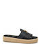 Damen Flache Sandalen Schwarz
