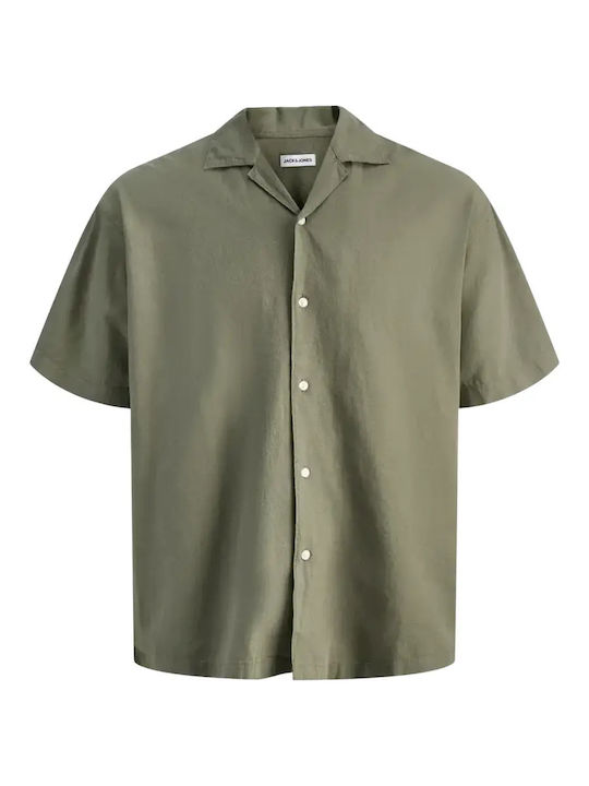 Jack & Jones Cămașă Din In Mâneca Scurta Regula...