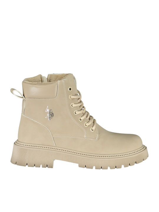U.S. Polo Assn. Women's Combat Boots with Fur B...