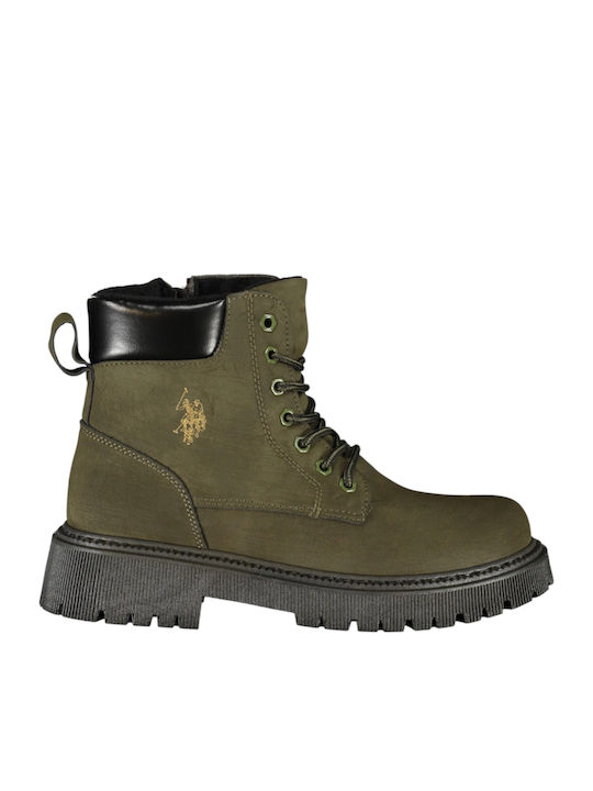 U.S. Polo Assn. Women's Combat Boots with Fur G...