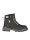 Women's Combat Boots with Fur Black