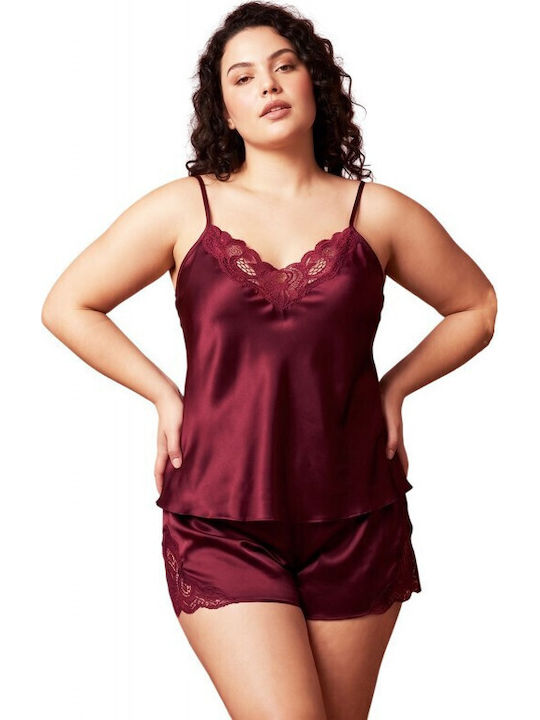 Jumelles Sommer Babydoll Burgundisch
