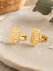 Grekas Single Gold Plated Silver Stud Earring