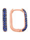 Heliophilia Silver Silver Gold Plated Navy Blue Earrings