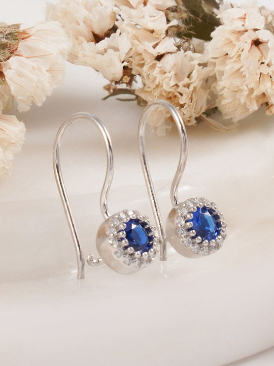 Heliophilia Silver Silver Earrings Navy Blue