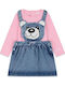 Mädchenkleid Denim Rosa