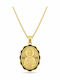 Ulysses Silver Pendant “Saint Paisios” Silver 925 14k Gold Plating Enamel Chain Gold Plated Silver 925