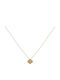 Halskette mit Blumenmuster aus 9K Gold mit Zirkon
