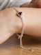 Grekas Women's Silver Chain Bracelet with Zircon