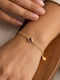 Grekas Women's Gold Plated Silver Bracelet with Zircon