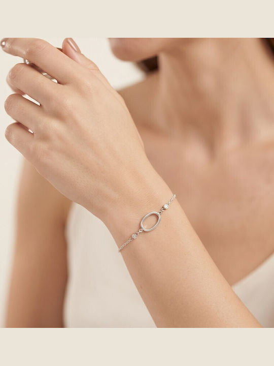 Grekas Women's Silver Bracelet with Zircon 5cm