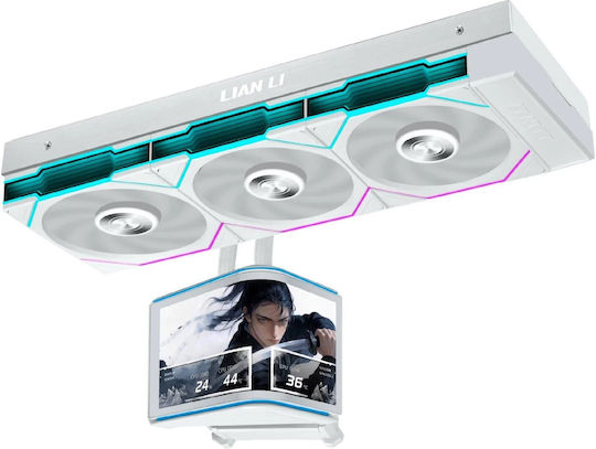 Lian Li HydroShift II OLED Curved 360TL Răcire cu Lichid AIO CPU cu 3 Ventilatoare 120mm și Iluminare ARGB Albă
