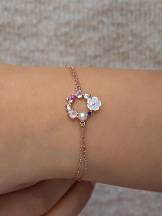 Heliophilia Silver Дамска Сребърна Златна Гривна 15см