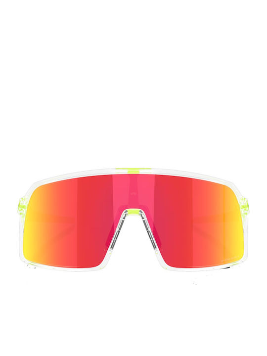 Oakley Unisex Sunglasses with Transparent Horn-Rimmed Frame and Transparent Mirror Lens Oakley Unisex Sunglasses with Transparent Horn-Rimmed Frame and Transparent Mirror Lens