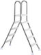 Vivatechnix Pool Ladder Made of Stainless Steel 147x72x183cm Silver
