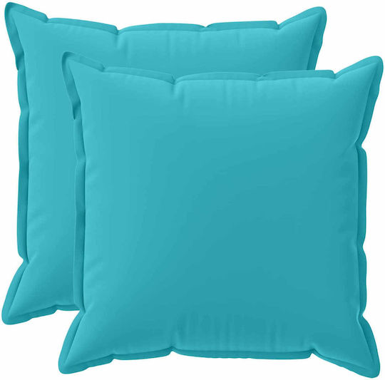 vidaXL Houten Decorative Pillow Case Turquoise 55x55cm