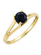 Einzelner Steine Ringe aus Gold 9K mit Saphir