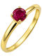 Single Stone Ring In 9K Gold With Ruby