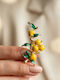 Heliophilia Silver Yellow Pin