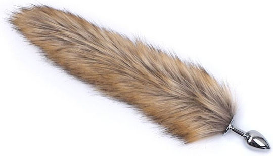 Smd Renard Anal Plug Fox Tail Anal Plug S 7cm Tail 45cm Silver Brown