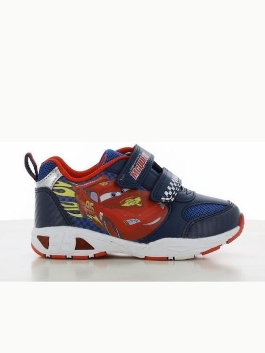 Kids Sneakers with Hoop & Loop Closure & with Lights Red