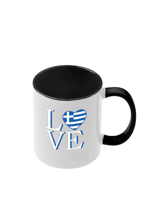 Κούπα Greece Μαύρη Λαβή Εσωτερικό