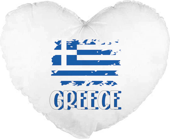 Μαξιλάρι Καρδιά Διάσταση 41x39cm Greece Λευκό