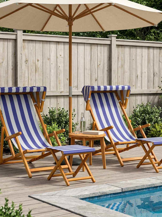 Outdoor Chair Wooden Eucalyptus with Cushion 4 ...