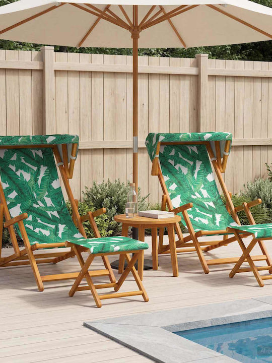 Outdoor Chair Wooden Eucalyptus with Cushion 4 ...