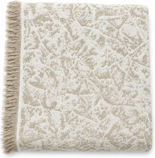 Xionoula Home Sofa Throw 2 Seater Jacquard 180x250cm Ecru